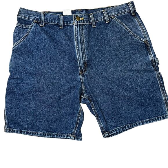 Carhartt Men's Work dark Denim Carpenter utility work shorts size 40 - Picture 1 of 7